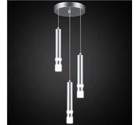 ZPBSJ Modern Pendant Light Adjustable Height LED Chrome Mini Pendant Light for Kitchen Island Bedroom Bedside Table Small Pendant Lights(3-Lights)