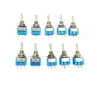 ZPC1CS81 10Pcs DIY Toggle Switch ON-OFF-ON ON-OFF 3Pin 3 Position Latching MTS-103 MTS-102 AC 125V/6A 250V/3A Power Button Switch Car