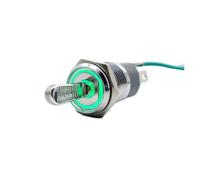 ZPC1CS81 16mm 10A ON-OFF Slide Power High Current Metal Toggle Switch Waterproof Push Button 2 Positions 1NO1NC Illuminated Led Red Green