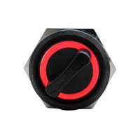 ZPC1CS81 19MM Self-return Momentary Self-locking Fixation Waterproof DPDT Metal Selector Knob Rotary Switch 2 3 Position with LED Lamp