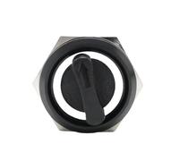 ZPC1CS81 19MM Self-return Momentary Self-locking Fixation Waterproof DPDT Metal Selector Knob Rotary Switch 2 3 Position with LED Lamp
