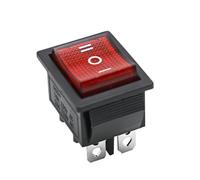 ZPC1CS81 1pc DIY Rocker Switch Power Switch Boat 3 Position 6Pin Button Latching with Lamp Light KCD4 16A 250VAC/ 20A 125VAC On-Off-on