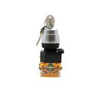 ZPC1CS81 LA38-11Y/2 LA38-20Y/3 22mm Knob Selector Rotary Lock Key Switch 2 3 Position 1NO1NC 2NO With 2 Keys Latching Push Button Switch