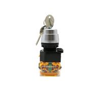 ZPC1CS81 LA38-11Y/2 LA38-20Y/3 22mm Knob Selector Rotary Lock Key Switch 2 3 Position 1NO1NC 2NO With 2 Keys Latching Push Button Switch