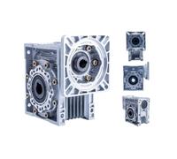 ZPC1CS81 Worm Reducer NMRV050 11mm 14mm 19mm Input Shaft 5:1-100 :1 Gear Ratio RV50 Worm Gearbox 90 Degree Speed Reducer(15 Ratio 1_IEC Flange 80B5)