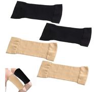 Zpeiran 2 Pairs Tattoo Cover Up Sleeves for Forearm,Forearm Compression Protective Sleeve Arm Sleeves for Women Men(Black,Nude)