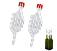 Zpeiran Fermentation Tube Airlock,2PCS Fermentation Tube Fermentation Attachment Set with Plastic Iid One-Way Brewing Valve for Wine Beer Making Sauerkraut Fermentation Kimchi