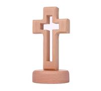 Zpeiran Wooden Standing Cross,Hand Carved Standing Cross Holy Cross Tabletop with Base,for Home, Meditation Baptism,Tabletop Display,Religious for Christians