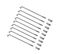 Zpengtai Bicycle Spokes 40 Pcs Electric Bicycle Spokes 12G Diameter 2.6mm Bike Wheel Stainless Steel Sliver Length 152mm-196mm(Length 184mm)