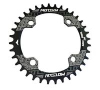 Zpengtai Chainring 104BCD Round Narrow Wide Chainring MTB Mountain Bike Bicycle 32T 34T 36T 38T Crankset Tooth Plate Parts 104 BCD 11 speed(38T,Black)