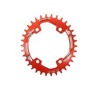 Zpengtai Chainring 96BCD Oval Chainring 32T 34T 36T 38T Cycling MTB Bike ChainWheel Tooth Plate 96 BCD 11 speed(34T,Red)