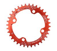 Zpengtai Chainring Chainring 104BCD Round 32 34 36 38 40 42T 44 46 Tooth Narrow Wide Ultralight MTB Mountain Bike 104 BCD Chain Ring 11 speed(34T,Red)