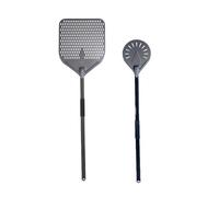Zpengtai Pizza Paddle 44/46 Inch Aluminum Hard Coating Perforated Long Pizza Peel Rectangular Pizza Shovel Removable Paddle Pizza Tool Tray(14inch and 8inch Set)
