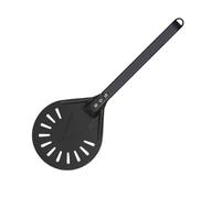 Zpengtai Pizza Paddle 7 8 9 Inch Perforated Pizza Turning Peel Pizza Shovel Aluminum Wooden Handle Pizza Peel Paddle Short Pizza Tool Non Slip Handle Tray(8 inch 58cm-02)