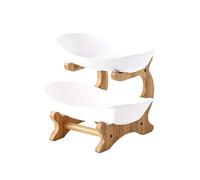 ZPFDSG Multi Layer Fruit Serving Tray 2/3 Layer Fruit Plate Home Living Room Plastic Snack Dish Creative Modern Dried Fruit Basket Candy Dish Cake Stand Salad Bowl(White S)