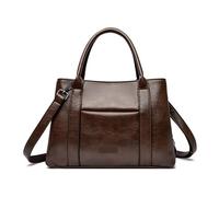 ZPFDSG Tote Bags for Women Ladies' Tote Bag, Large-capacity Genuine Leather Texture Handbag, Simple Commuting Single-shoulder, Retro Women's(Coffee)
