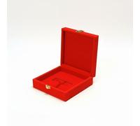ZPGVWXKO Bar Storage Container Practical Box with Cushioned Flannel Lining Secure Clasp Display Organizer Suitable for Introducing Valuables Wedding Anniversary Event, 100g Single Slot Gold Bar Box