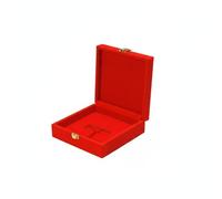 ZPGVWXKO Bar Storage Container Practical Box with Cushioned Flannel Lining Secure Clasp Display Organizer Suitable for Introducing Valuables Wedding Anniversary Event, 50g Single Slot Gold Bar Box