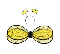 ZPGVWXKO Bee Costume Set Wing Headband for Women And Children, Flexible, Decorative, Animal, Polyester, Elastic, for Dance Show, Party, Event, Yellow Black