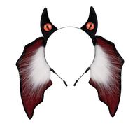 ZPGVWXKO Devil's Ear Headband, Props, Devil for Carnival Night, Costumes, Role-playing, Black Red