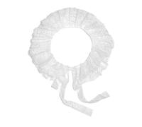 ZPGVWXKO Fine Lace Neckpiece With Ornamental Ruffle Detail And A Soft Pleated Form Including Adjustable Straps For Versatile Styling Suitable For Historical Drama Costume And Classic Wardrobe