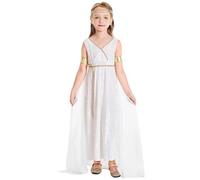 ZPGVWXKO Floor-Length Gr ostume | Lightweight Polyester, Dress with Cape, Sleeveless, Gown with Headband, for Halloween, Girls, s
