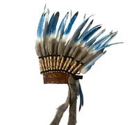ZPGVWXKO Indian Chief Hat, Artificial Feather Headdress, Halloween Costume Headband, for Men And Women