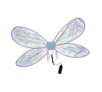 ZPGVWXKO Light Up Angel Wing Fairy Wing Butterfly Wing Decorative Wing Costume Accessory Breathable Material with Magical Light Effect for Women Girls, Purple