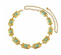 ZPGVWXKO Metal Waist Chain Belt Eye-Catching Waist Chain with Clasp Statement Jewelry for Summer Occasions, Beachwear, Resort Wear, Bead