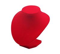 ZPGVWXKO Necklace Organizer Bust for Displaying Jewelry in Red, Low