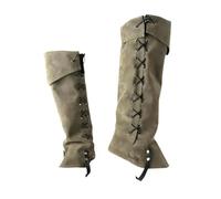 ZPGVWXKO Pirate Boot Cover PU Leather Medieval Steam Leg Guards Knight Authentic Look Design Suitable for Men Themed Events Cosplay, Green
