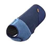 ZPGVWXKO Quilted Dog Coat with Fleece Lining Adjustable Fleece-Lined Dog Coat Insulated Pet Clothing for Cold-Weather Play, s, Blue, Xl