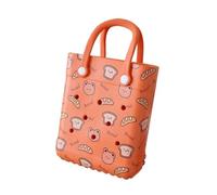 ZPGVWXKO Washable and Portable Beach Bag, Creative, with Drainage Holes, Ideal for Boating Or The Market, Bread Bear