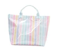 ZPGVWXKO Waterproof Tote Bag, Shopping Bag, Large Striped Polyester Hobo Bag, Ideal for Daily Commuting, Rainbow