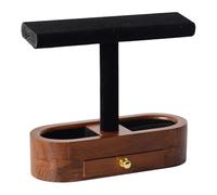ZPGVWXKO Wooden Bracelet Display Stand, Jewelry Storage, T-Shaped Stand, Ideal for Shops, Exhibitions and Photo Props, 2 Layer with Drawer