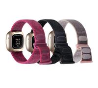 ZPIJOO Nylon Loop Band Compatible with Fitbit Versa 3/Fitbit Versa 4 /Fitbit Sense/Sense 2 Adjustable Breathable Strap for Women Men, Hook & Loop Soft Replacement Strap Accessory