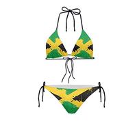 ZPINXIGN Cute Bikini Sets for Women Push Up Swimsuit 2 Piece Triangle Top, Jamaican Flag, L