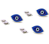 ZPINZ Nazar Evil Eye Cheshm Enamel Lapel Pin with Magnetic Backing for jacket, backpack, memorial, clothes, bag, shirt, 1.25 inch / 32 mm, Iron, iron