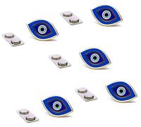 ZPINZ Set of 5 Nazar Evil Eye Cheshm Enamel Lapel Pin with Magnetic Backing for jacket, backpack, memorial, clothes, bag, shirt (5)