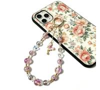 ZPIPOIFA Beaded Phone Wrist Strap,Glitter Phone Charm Wrist Strap for Women,Cute Wristlet Chain for Cellphone, Standard, Non-Precious Metal, No Gemstone