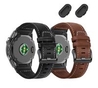 ZPJPPLX 26mm Genuine Leather Quick fit Watch Band Compatible with Garmin Fenix 8/quatix 51mm/Fenix 7X pro/7X/6X Pro/6X/5X Plus/5X/3 HR/3/tactix 8 AMOLED-51mm/7 Pro/Enduro 3 2/Descent Mk3i-51mm/Mk2i