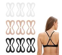 ZPLASK 9Pcs Racer Back Bra Clip, Non Slip Cross Bra Clips for Racer Back, Converter Hide Control Bra Clips for Full Cup Size, Bra Strap Clips Racer Back Accessory for Women’s Undergarment