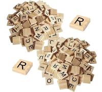 ZPLASK ZNDFTW 200 Pcs Scrabble Letters, Scrabble Letters for Crafts, Scrabble Tiles, Letters for Crafts for Wooden Letters Toy Scrabble Letters for Crafts & Educational and DIY Wood Gift Decoration