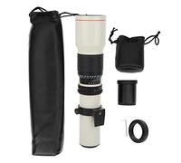 ZPLKKYGR 500mm F8-F32 Manual Focusing Telephoto Lens with 2X Teleconverter for Olympus OM Mount (White)