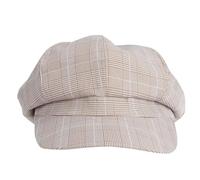 ZPLKKYGR Adjustable Cotton Baseball Cap, Plaid Print, Lightweight, Breathable, for Outdoor, Casual, Spring and Summer Wear (Khaki)