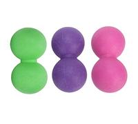 ZPLKKYGR Deep Tissue Muscle Massager, Peanut Shape for Self Myofascial Release, Portable Handheld Body Roller for Shoulder, Neck, Back, High-Density Silicone for Wall a (Purple+Rose red+Green)