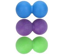 ZPLKKYGR Deep Tissue Muscle Massager, Peanut Shape for Self Myofascial Release, Portable Handheld Body Roller for Shoulder, Neck, Back, High-Density Silicone for Wall a (Purple+Green+Blue)
