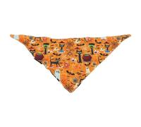 ZPLKKYGR Halloween Pet Bandanas for Dogs Cats, Adjustable Neck Size, Drip Prevention Design, Soft Polyester Fabric, Holiday Themed Print, Small Breed Bibs Scarf