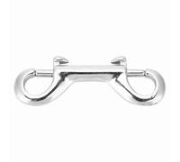 ZPLKKYGR Silver Durable Stainless Steel Double Ended Clip Hook Bolt Snap Scuba Diving Buckle (77MM)