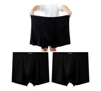 ZPLMIDE 3 Pack Plus Size Men's Boxer, High Waist Modal Boxer Briefs Soft Breathable Underwear Shorts Boxer Shorts for Big Guys XXL-13XL